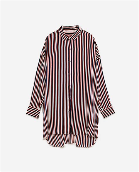 zara oversized striped shirt.